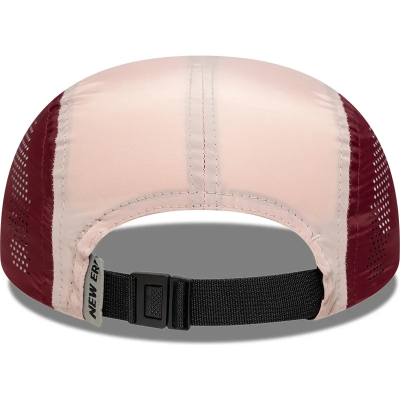 rote-gebogene-5-panel-kappe-verstellbar-runner-colour-block-von-new-era