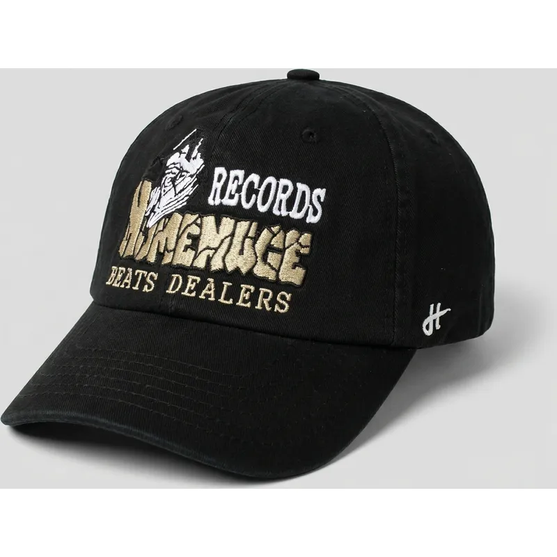 casquette-courbee-noire-ajustable-records-music-shapes-identity-the-90s-homenage