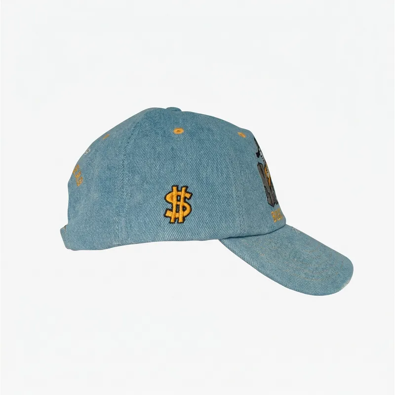 casquette-courbee-bleue-ajustable-denim-records-music-shapes-identity-the-90s-homenage