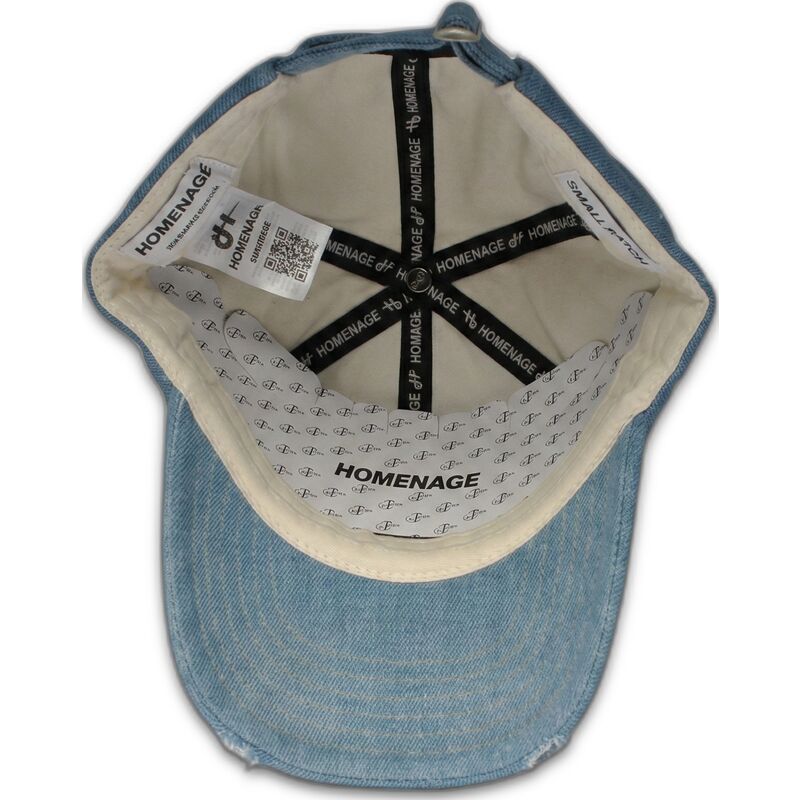 gebogene-verstellbare-blaue-kappe-denim-records-music-shapes-identity-the-90s-von-homenage