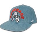 blaue-flatcap-snapback-denim-money-music-shapes-identity-the-snap-von-homenage