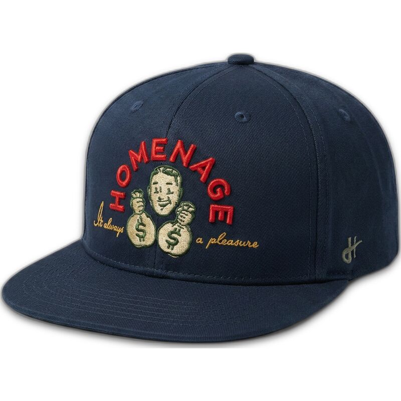 gebogene-marineblaue-snapback-kappe-money-music-shapes-identity-the-snap-von-homenage