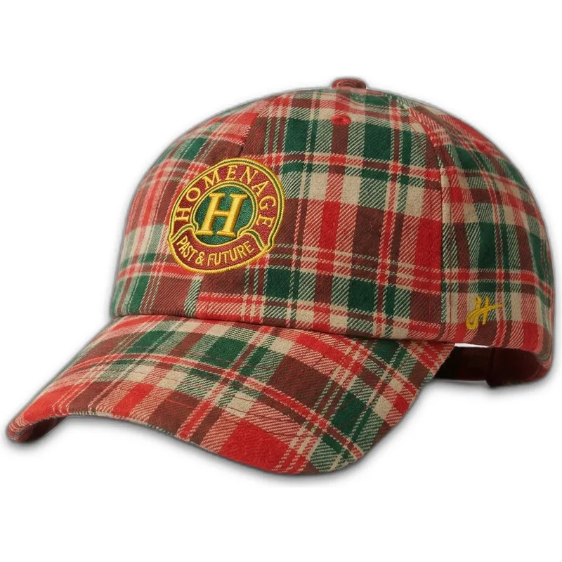 gebogene-mehrfarbige-verstellbare-kappe-plaid-resort-sport-the-90s-von-homenage gebogene-mehrfarbige-verstellbare-kappe-plaid-resort-sport-the-90s-von-homenage