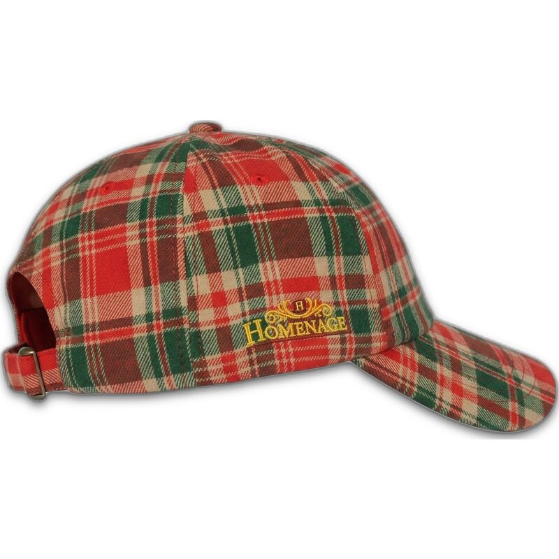 gebogene-mehrfarbige-verstellbare-kappe-plaid-resort-sport-the-90s-von-homenage gebogene-mehrfarbige-verstellbare-kappe-plaid-resort-sport-the-90s-von-homenage