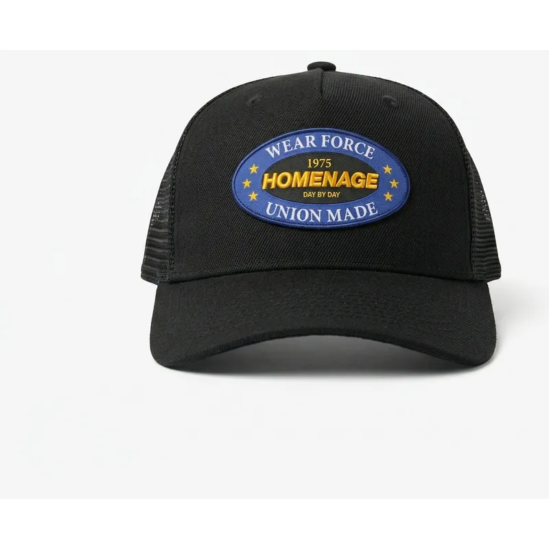 casquette-trucker-noire-union-workwear-the-trucker-homenage