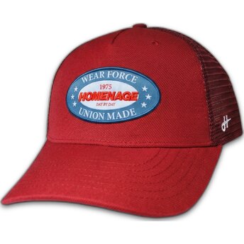 Mützen gebogen rot snapback The Trucker Union Workwear The von Homenage