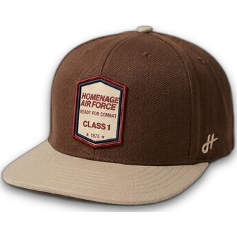 Mützen flach braun snapback Squadron Military Surplus The Retro von Homenage