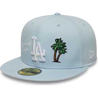 Mützen flach blau angepasst 59FIFTY City Icon der Los Angeles Dodgers MLB von New Era