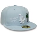 hellblaue-eng-anliegende-59fifty-city-icon-flat-cap-der-los-angeles-dodgers-von-new-era