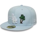 hellblaue-eng-anliegende-59fifty-city-icon-flat-cap-der-los-angeles-dodgers-von-new-era
