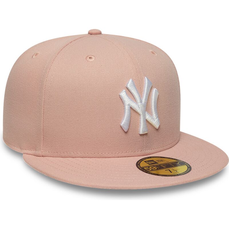 casquette-plate-rose-ajustee-59fifty-league-essential-new-york-yankees-mlb-new-era