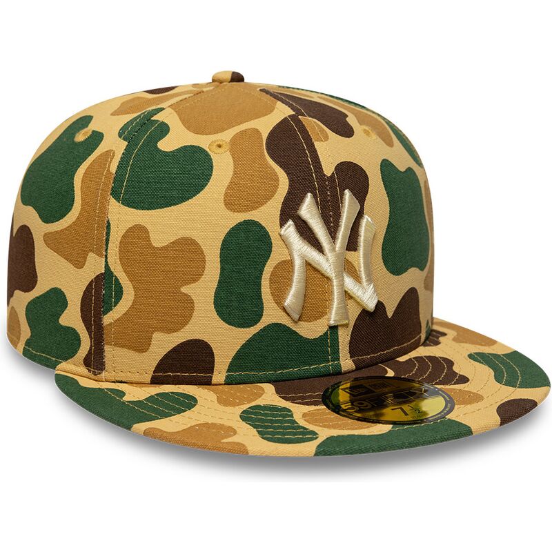 flache-kappe-camouflage-angepasst-mit-beigem-logo-59fifty-camo-von-new-york-yankees-mlb-von-new-era flache-kappe-camouflage-angepasst-mit-beigem-logo-59fifty-camo-von-new-york-yankees-mlb-von-new-era