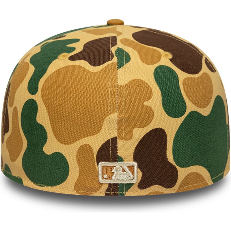 flache-kappe-camouflage-angepasst-mit-beigem-logo-59fifty-camo-von-new-york-yankees-mlb-von-new-era flache-kappe-camouflage-angepasst-mit-beigem-logo-59fifty-camo-von-new-york-yankees-mlb-von-new-era
