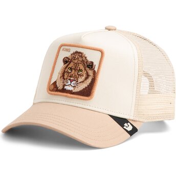 Casquette trucker beige lion Blur King The Farm Goorin Bros.