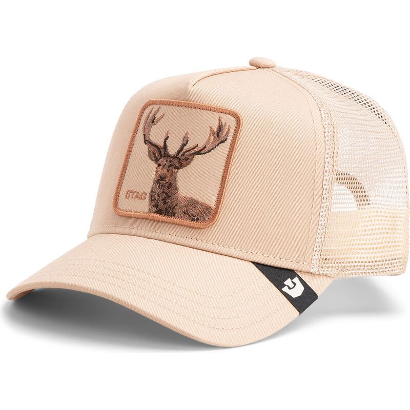 casquette-trucker-beige-cerf-blur-stag-the-farm-goorin-bros