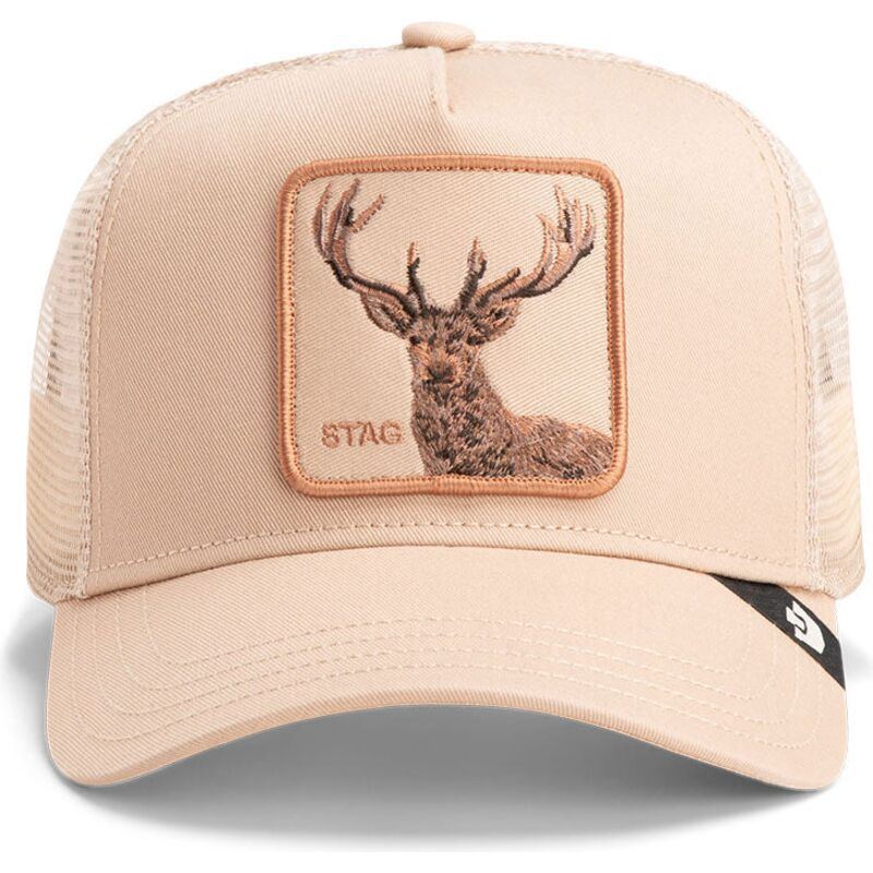 trucker-cap-beige-hirsch-blur-stag-the-farm-von-goorin-bros trucker-cap-beige-hirsch-blur-stag-the-farm-von-goorin-bros