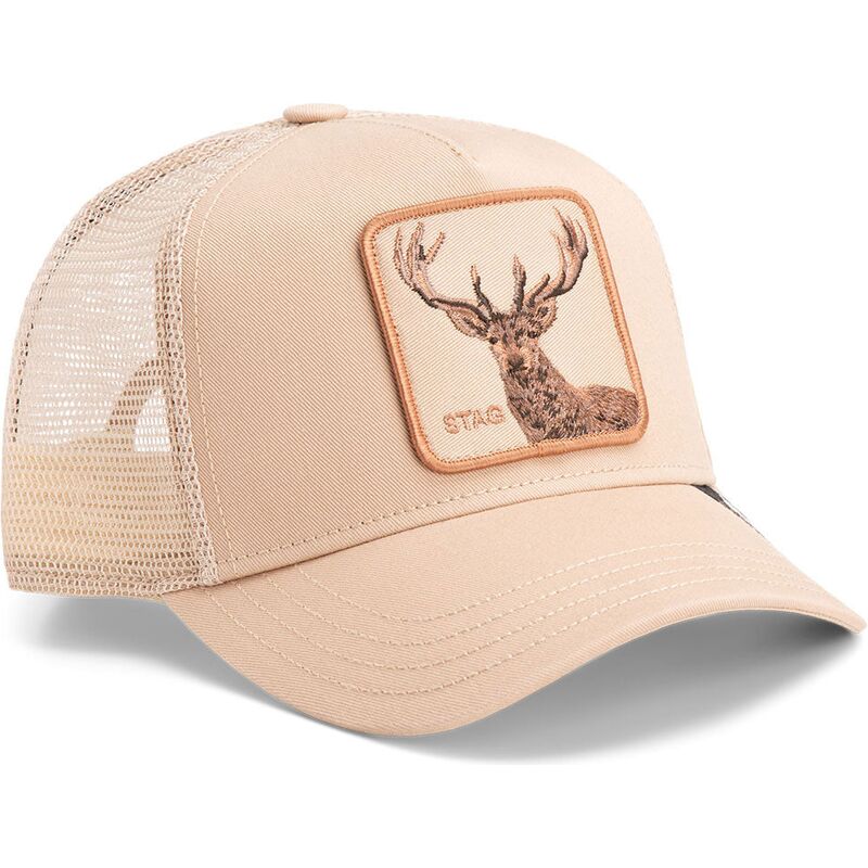 trucker-cap-beige-hirsch-blur-stag-the-farm-von-goorin-bros trucker-cap-beige-hirsch-blur-stag-the-farm-von-goorin-bros