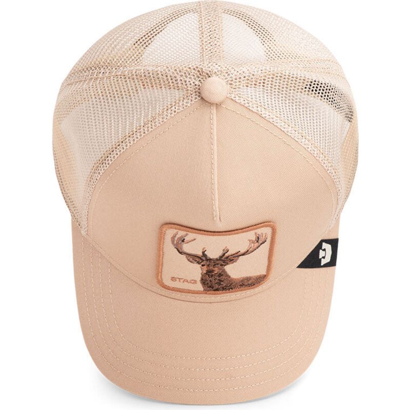 trucker-cap-beige-hirsch-blur-stag-the-farm-von-goorin-bros trucker-cap-beige-hirsch-blur-stag-the-farm-von-goorin-bros