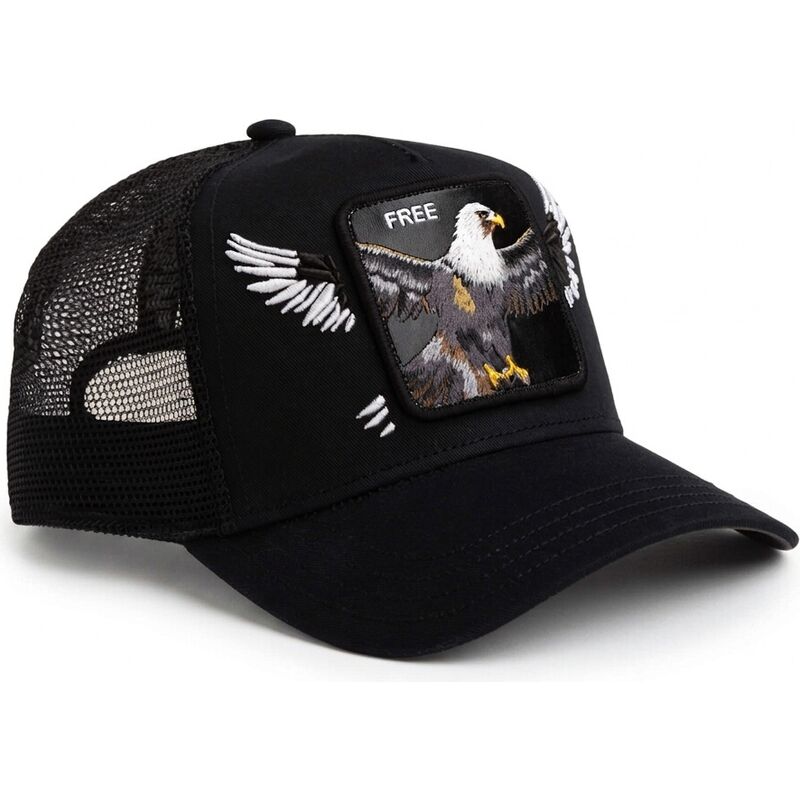 schwarze-trucker-kappe-adler-wings-free-the-farm-von-goorin-bros schwarze-trucker-kappe-adler-wings-free-the-farm-von-goorin-bros