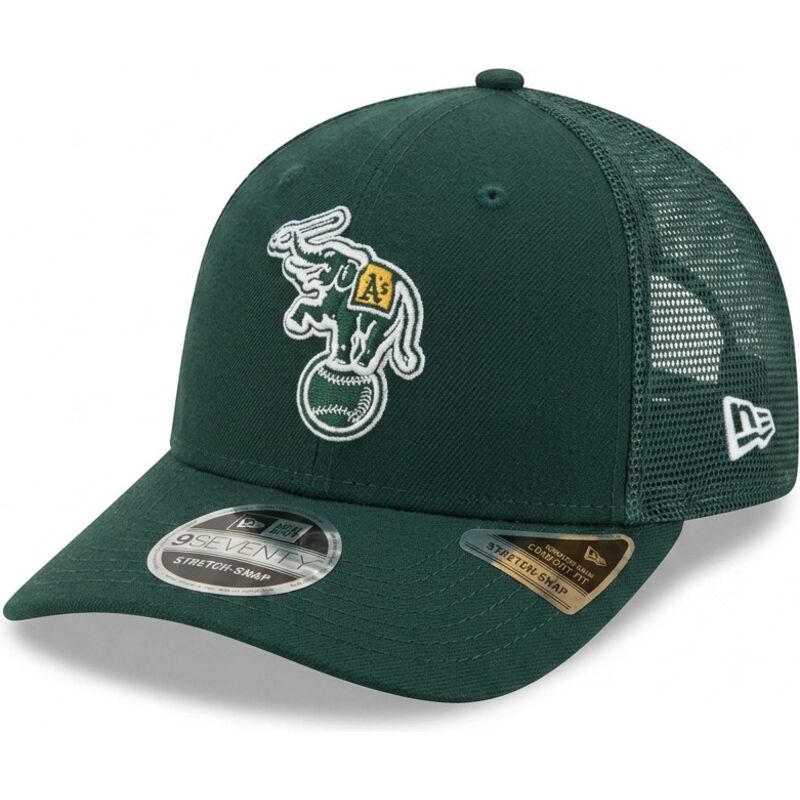 casquette-trucker-verte-9seventy-stretch-snap-evergreen-oakland-athletics-mlb-new-era