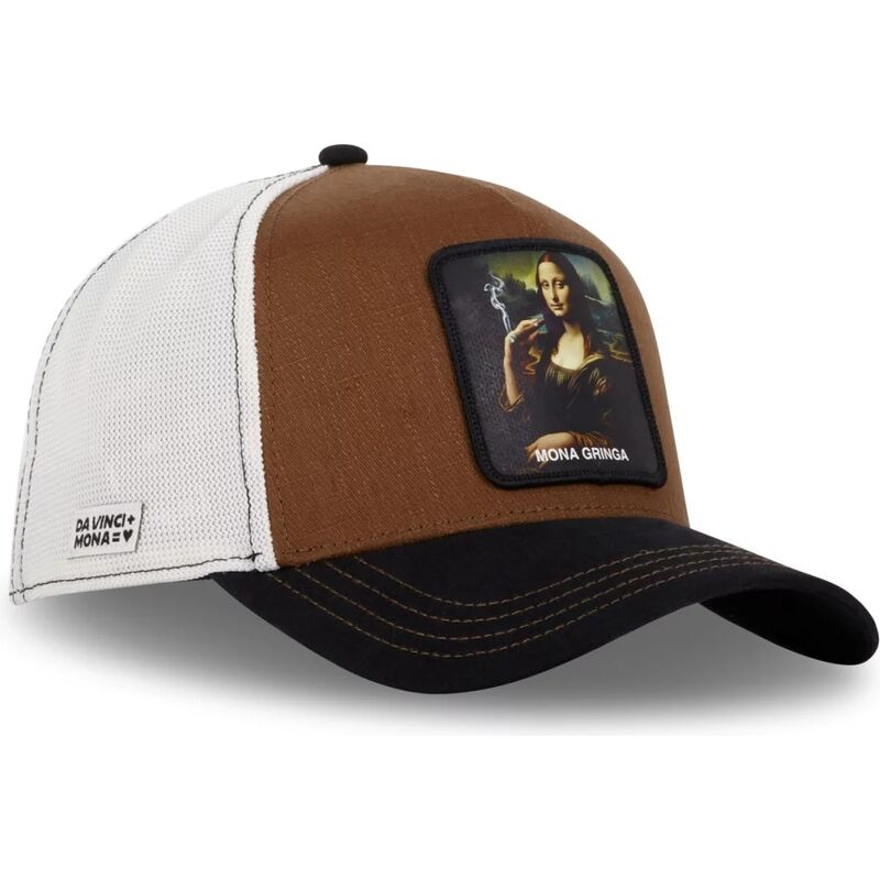 trucker-cap-braun-mona-lisa-art-mona-mona-gringa-famous-von-capslab trucker-cap-braun-mona-lisa-art-mona-mona-gringa-famous-von-capslab