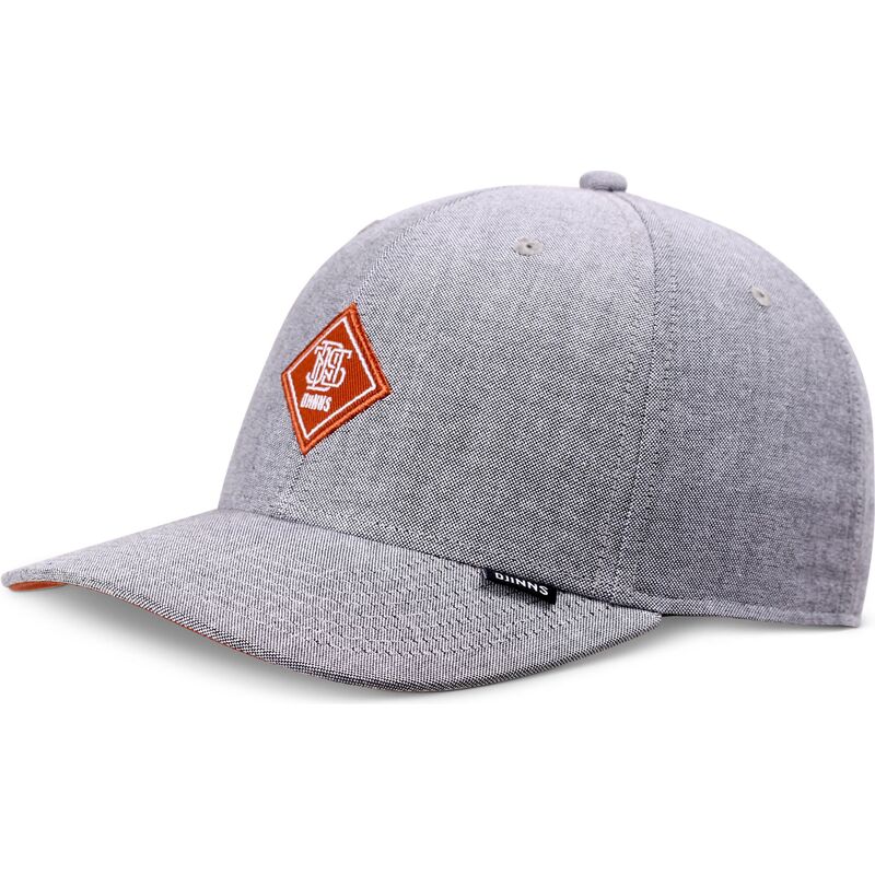 casquette-courbee-grise-ajustable-avec-logo-rouge-truefit-oxfordcontra-djinns