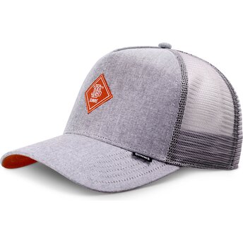 Casquette trucker grise avec logo rouge HFT OxfordContra Djinns