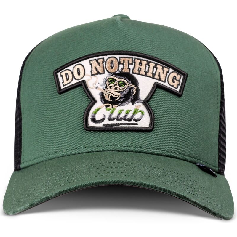 casquette-trucker-verte-et-noire-hft-do-nothing-club-gorilla-djinns