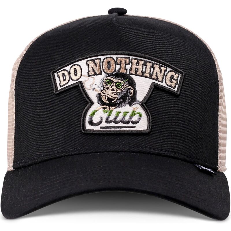 schwarze-und-beige-trucker-kappe-hft-do-nothing-club-gorilla-von-djinns