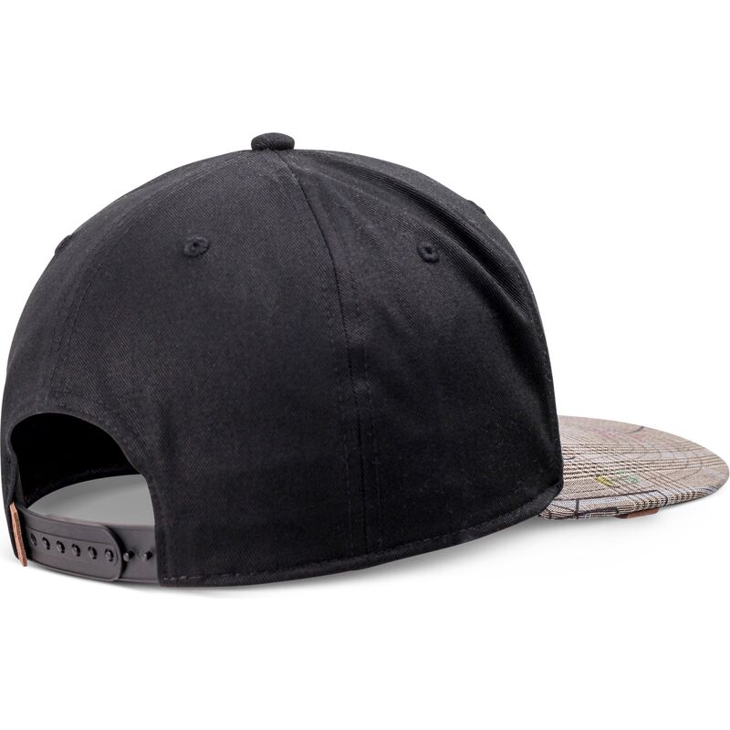 schwarze-und-graue-flatcap-snapback-crinklecheck-rev-von-djinns schwarze-und-graue-flatcap-snapback-crinklecheck-rev-von-djinns