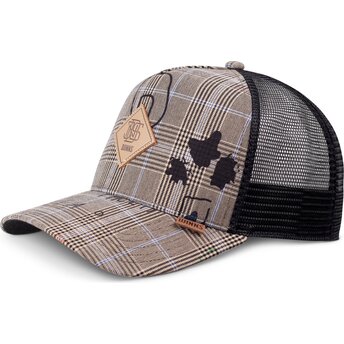Mützen gebogen grau snapback HFT Crinklecheck von Djinns