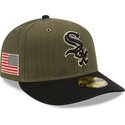 casquette-courbee-verte-ajustee-59fifty-pre-curved-american-herringbone-chicago-white-sox-mlb-new-era