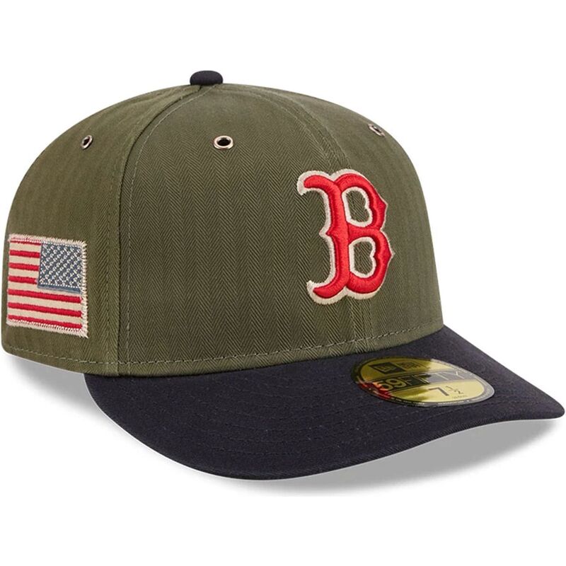 casquette-courbee-verte-ajustee-59fifty-pre-curved-american-herringbone-boston-red-sox-mlb-new-era