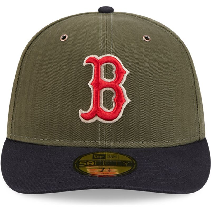 casquette-courbee-verte-ajustee-59fifty-pre-curved-american-herringbone-boston-red-sox-mlb-new-era