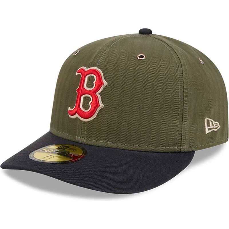 casquette-courbee-verte-ajustee-59fifty-pre-curved-american-herringbone-boston-red-sox-mlb-new-era