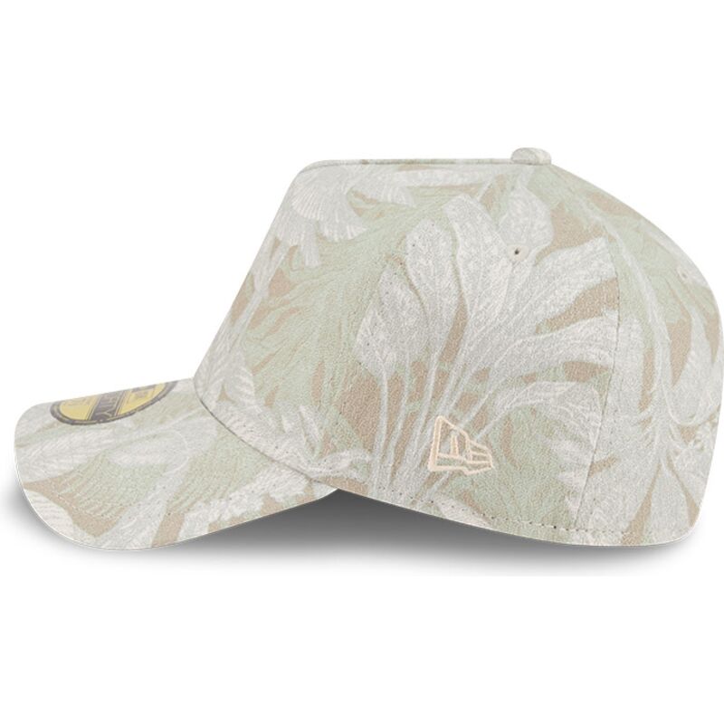 casquette-courbee-beige-ajustee-59forty-a-frame-leafy-palm-new-era
