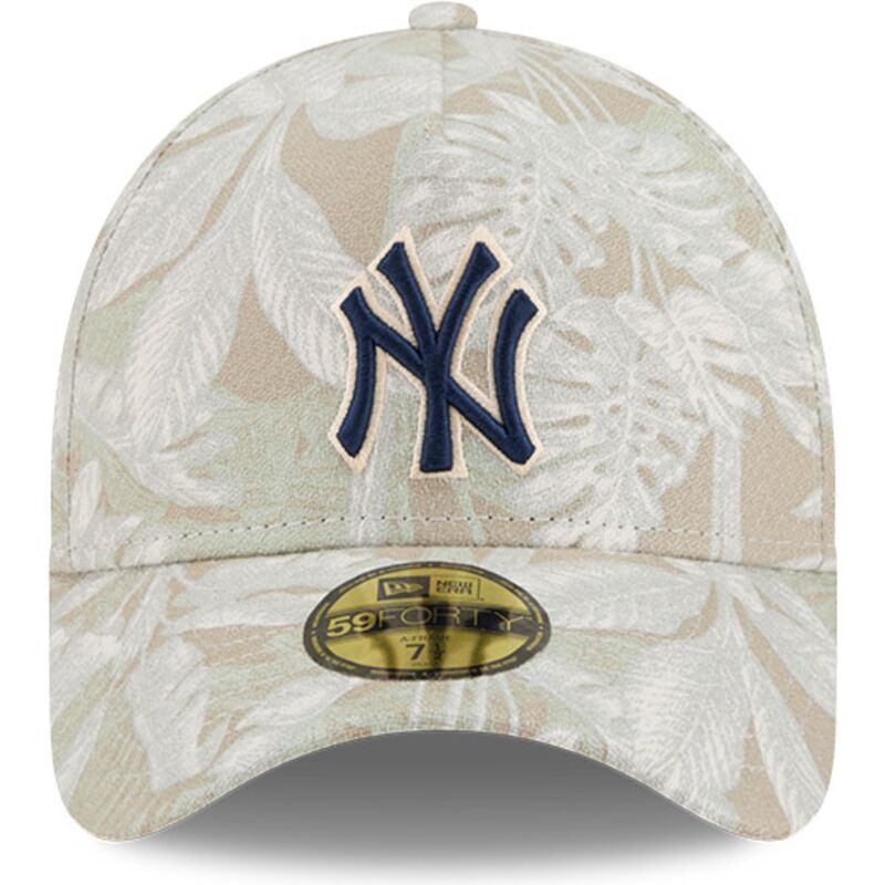 casquette-courbee-beige-ajustee-59forty-a-frame-leafy-palm-new-york-yankees-mlb-new-era