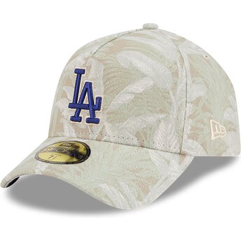 Mützen gebogen beige angepasst 59FORTY A Frame Leafy Palm der Los Angeles Dodgers MLB von New Era