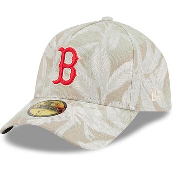 Mützen gebogen beige angepasst 59FORTY A Frame Leafy Palm der Boston Red Sox MLB von New Era