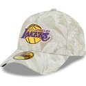 casquette-courbee-beige-ajustee-59forty-a-frame-leafy-palm-los-angeles-lakers-nba-new-era