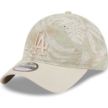 Mützen gebogen beige verstellbares band 9TWENTY Leafy Palm der Los Angeles Dodgers MLB von New Era