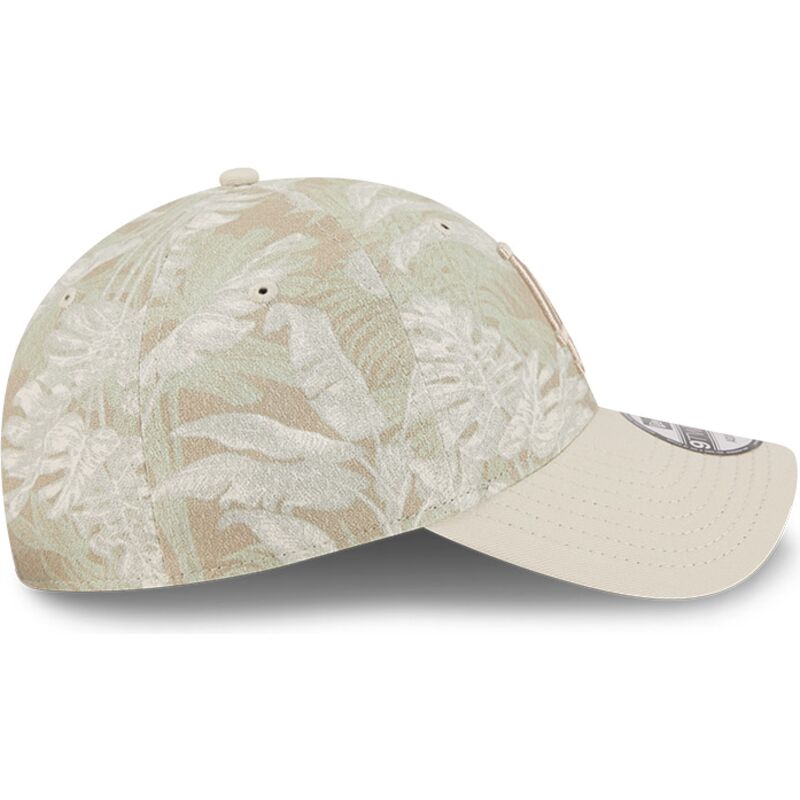 casquette-courbee-beige-ajustable-9twenty-leafy-palm-los-angeles-dodgers-mlb-new-era