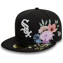 schwarze-enganliegende-59fifty-floral-flatcap-der-chicago-white-sox-mlb-von-new-era