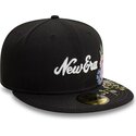 casquette-plate-noire-ajustee-59fifty-floral-emb-new-era