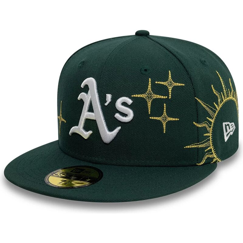 casquette-plate-verte-ajustee-59fifty-zodiac-oakland-athletics-mlb-new-era