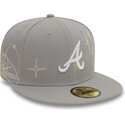 casquette-plate-grise-ajustee-59fifty-zodiac-atlanta-braves-mlb-new-era