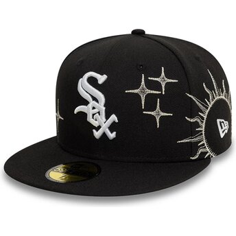 Mützen flach schwarz angepasst 59FIFTY Zodiac der Chicago White Sox MLB von New Era
