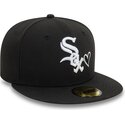 casquette-plate-noire-ajustee-59fifty-heart-icon-chicago-white-sox-mlb-new-era