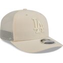 beige-trucker-cap-9seventy-stretch-snap-color-pack-der-los-angeles-dodgers-mlb-von-new-era
