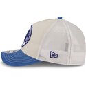 casquette-trucker-beige-et-bleue-9forty-m-crown-a-frame-fray-los-angeles-dodgers-mlb-new-era